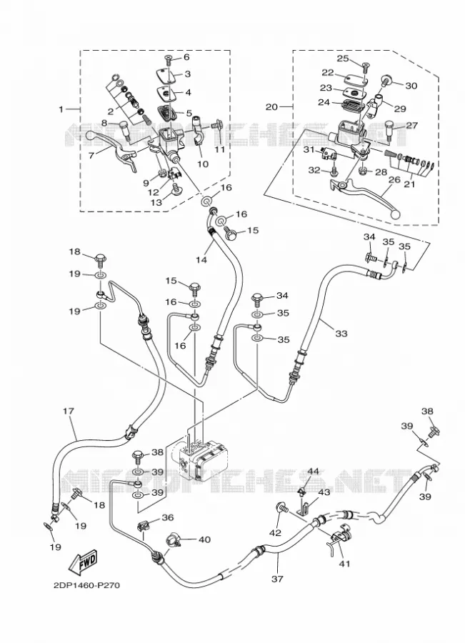 MAITRE CYLINDRE DE FREIN AVANT Yamaha SCOOTER 125 2015 NMAX  GPD125-A