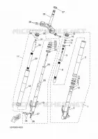 FOURCHE pour Yamaha MT 125 ABS RACE BLU de 2015