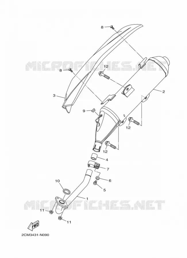 ECHAPPEMENT Yamaha SCOOTER 125 2015 TRICITY ABS  MW125ATRICITY