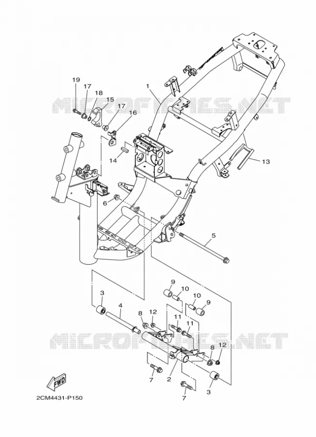 CADRE Yamaha SCOOTER 125 2015 TRICITY ABS  MW125ATRICITY