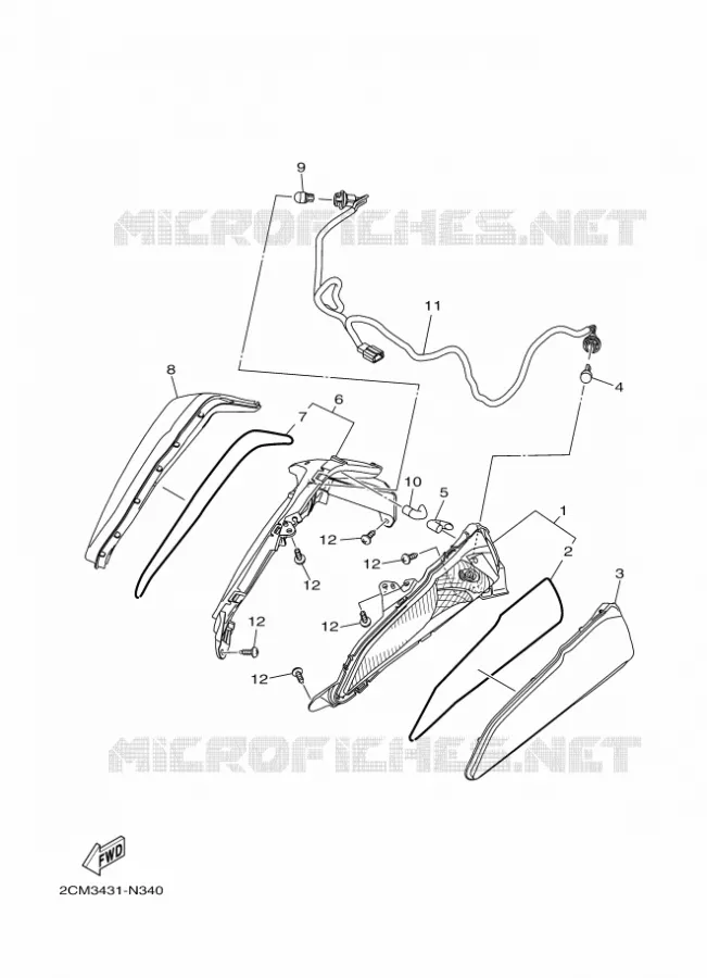 CLIGNOTANT Yamaha SCOOTER 125 2015 TRICITY ABS  MW125ATRICITY