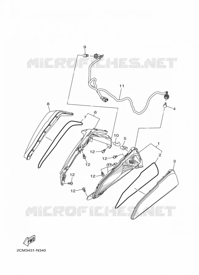 CLIGNOTANT Yamaha SCOOTER 125 2015 TRICITY ABS  MW125ATRICITY