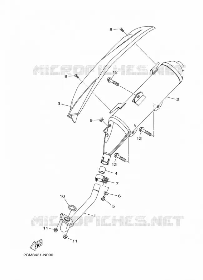 ECHAPPEMENT Yamaha SCOOTER 125 2015 TRICITY ABS  MW125ATRICITY