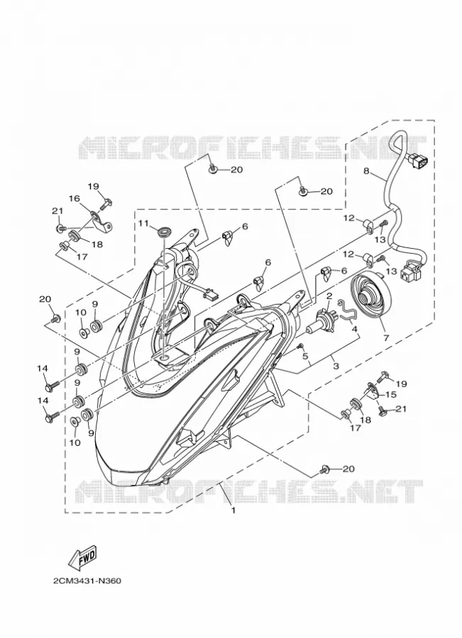 PHARE  Yamaha SCOOTER 125 2015 TRICITY ABS  MW125ATRICITY
