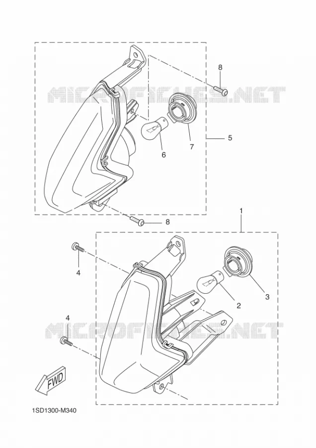 CLIGNOTANT Yamaha SCOOTER 125 2015 EVOLIS  YP125R