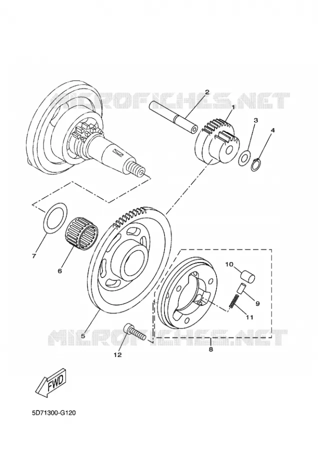 EMBRAYAGE DE DEMARREUR Yamaha MOTO 125 2014 YZF-R 125  YZF-R125
