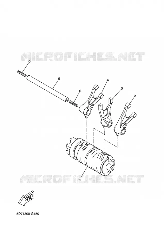BARILLET DE SELECTION / FOURCHETTES Yamaha MOTO 125 2014 YZF-R 125  YZF-R125