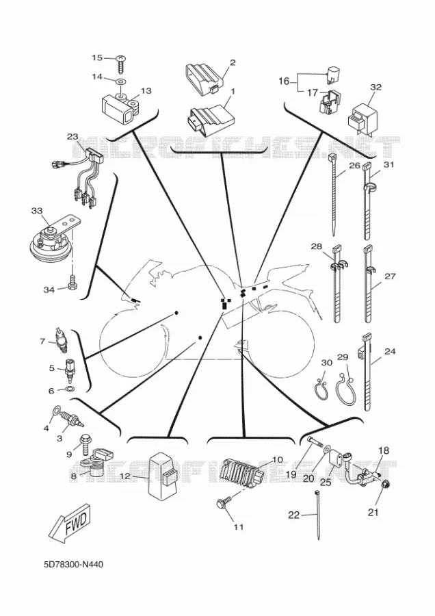 PARTIE ELECTRIQUE 2 Yamaha MOTO 125 2014 YZF-R 125  YZF-R125