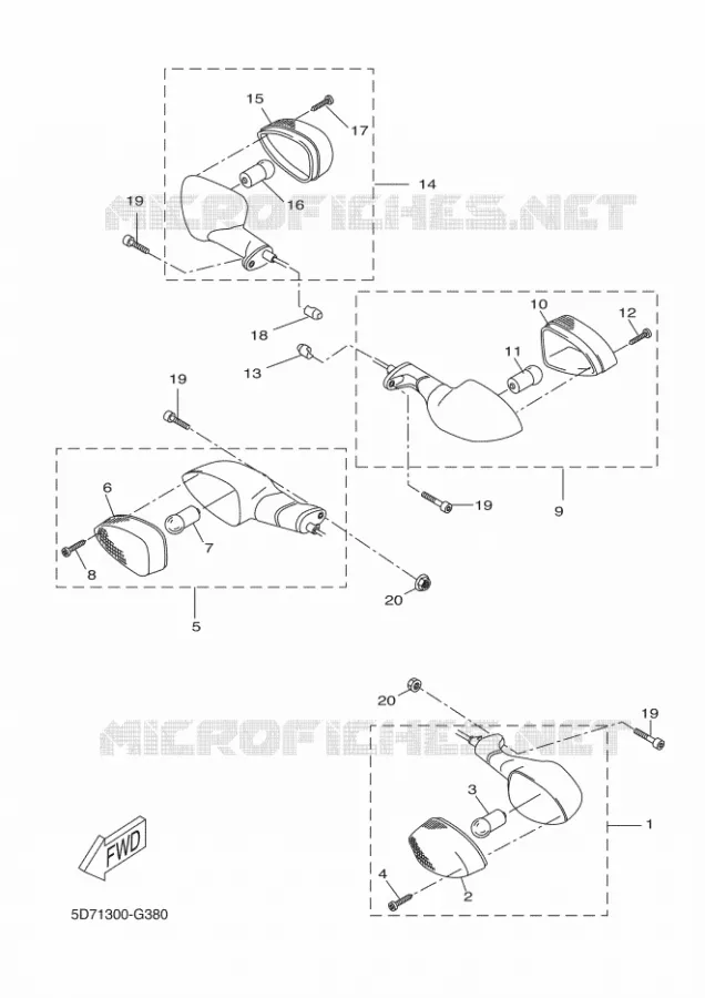 CLIGNOTANT Yamaha MOTO 125 2013 YZF-R 125  YZF-R125