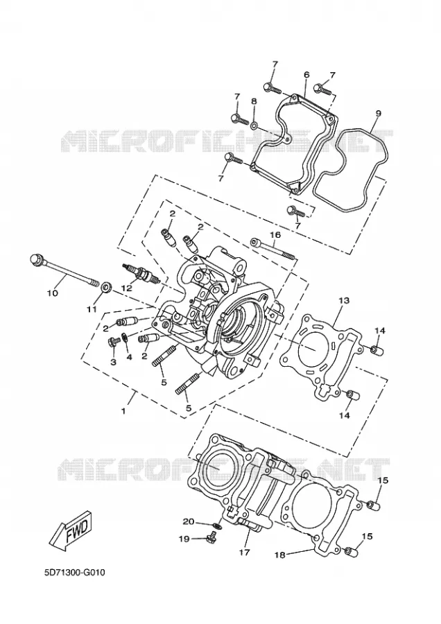 CULASSE Yamaha MOTO 125 2013 YZF-R 125  YZF-R125