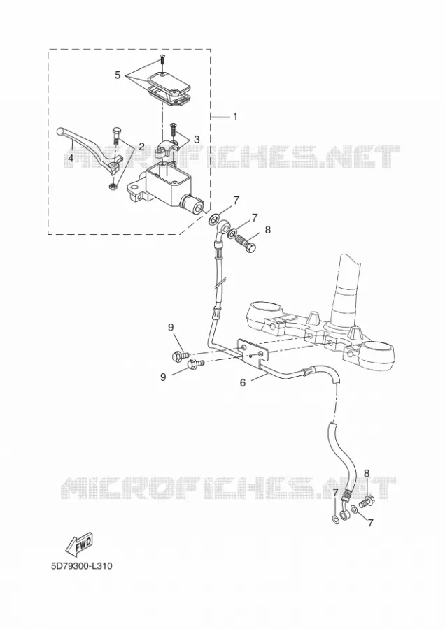 MAITRE CYLINDRE DE FREIN AVANT Yamaha MOTO 125 2013 YZF-R 125  YZF-R125