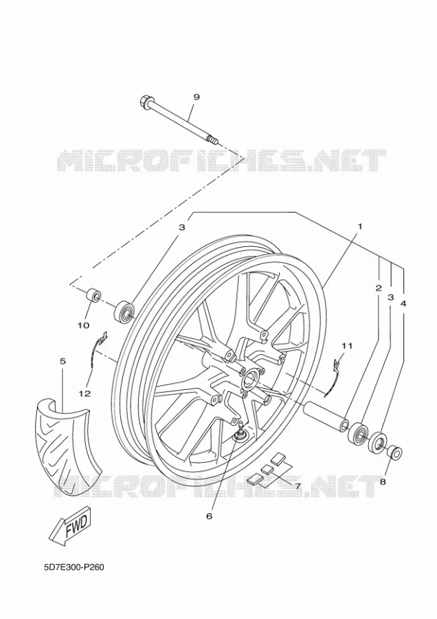 ROUE AVANT Yamaha MOTO 125 2013 YZF-R 125  YZF-R125