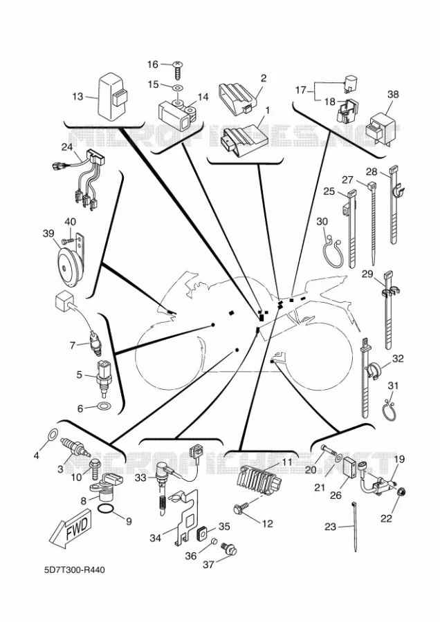 PARTIE ELECTRIQUE 2 Yamaha MOTO 125 2016 R125  YZF-R125A