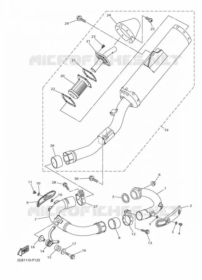 ECHAPPEMENT Yamaha MOTO 250 2015 WRF  WR250F