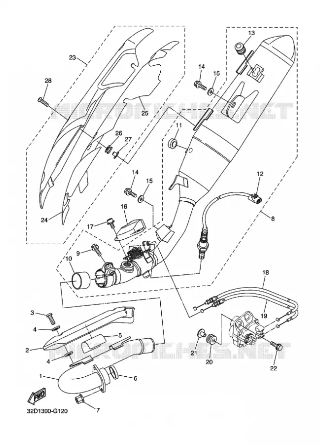 ECHAPPEMENT Yamaha MOTO 250 2015 WR-R  WR250R