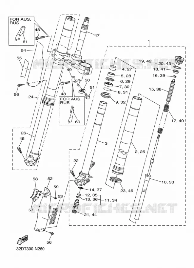 FOURCHE Yamaha MOTO 250 2015 WR-R  WR250R