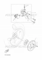ETRIER DE FREIN ARRIERE pour Yamaha AEROX 50 4T de 2014