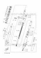 FOURCHE pour Yamaha AEROX 50 4T de 2014