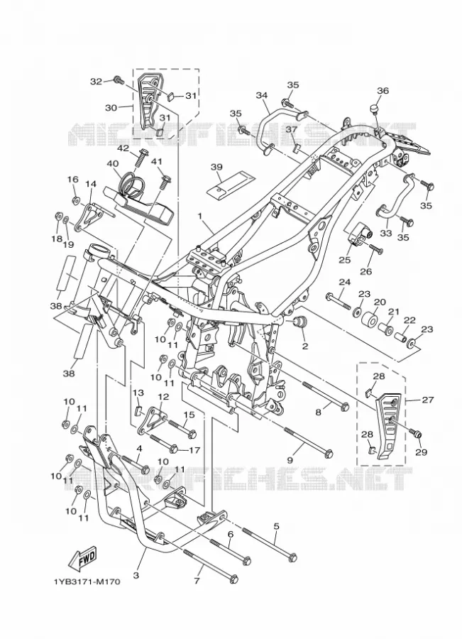 CADRE Yamaha MOTO 250 2015 XT  XT250