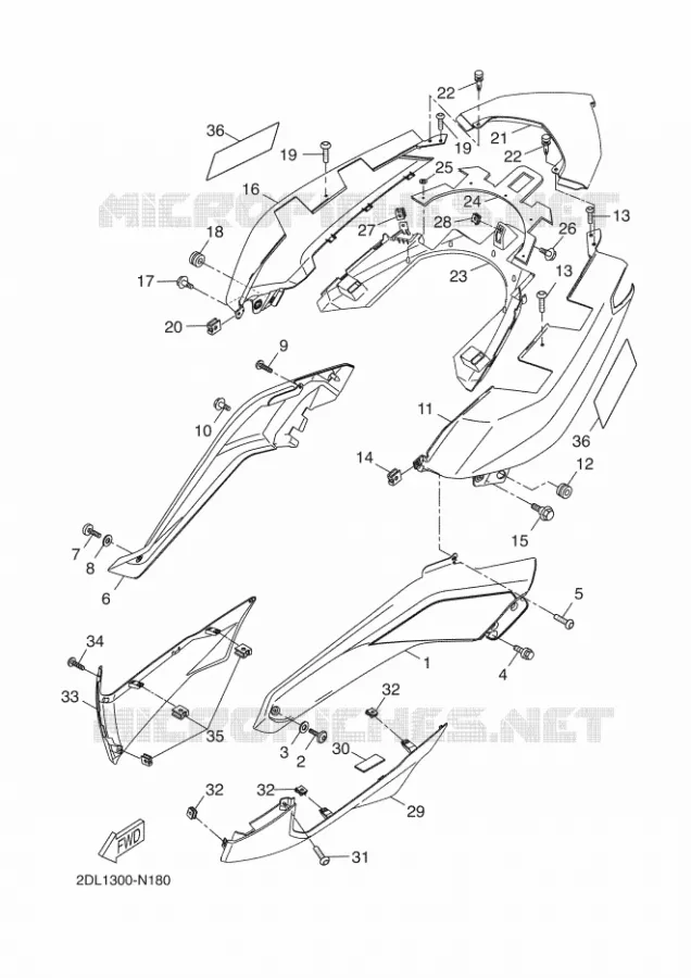 COUVERCLE LATERAL Yamaha SCOOTER 250 2016 XMAX  YP250R