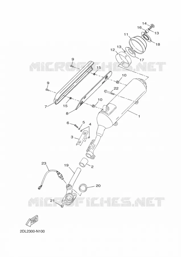 ECHAPPEMENT Yamaha SCOOTER 250 2015 EVOLIS  YP250RA