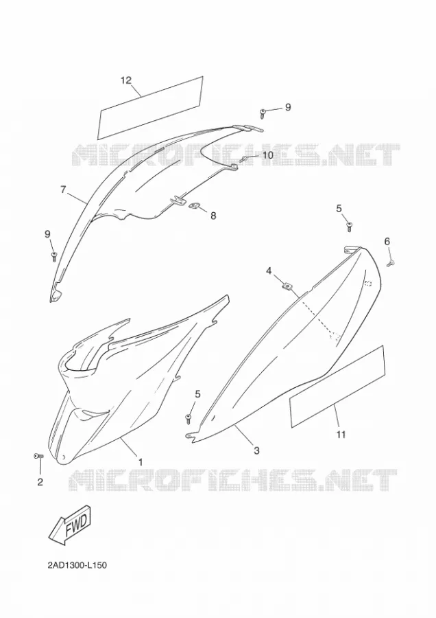 COUVERCLE LATERAL Yamaha SCOOTER 50 2015 JOG R  CS50