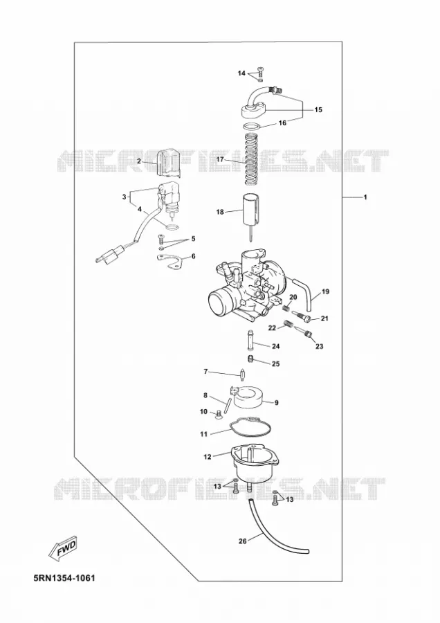 CARBURATEUR Yamaha SCOOTER 50 2015 JOG R  CS50