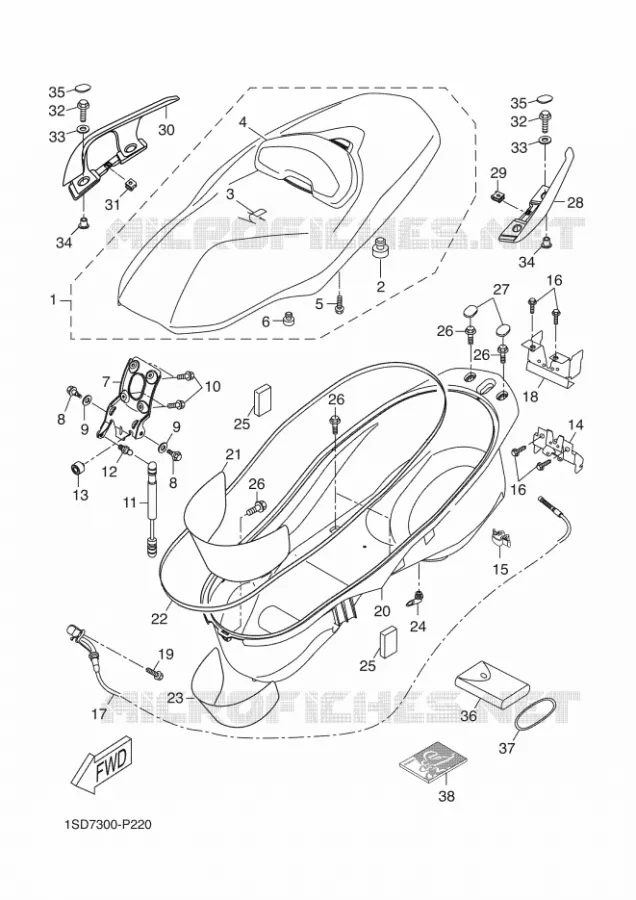 SELLE Yamaha SCOOTER 400 2016 XMAX  YP400RA
