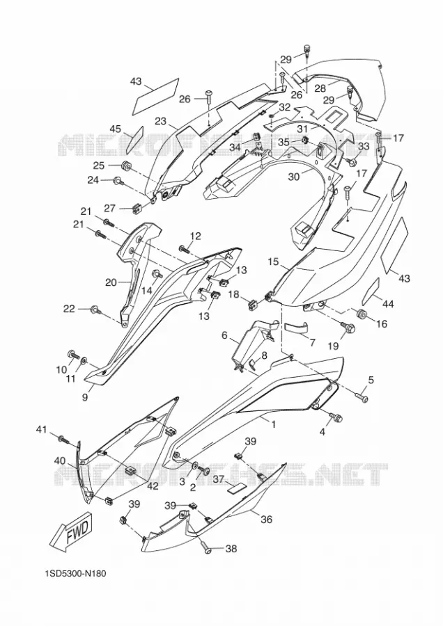 COUVERCLE LATERAL Yamaha SCOOTER 400 2016 XMAX  YP400RA