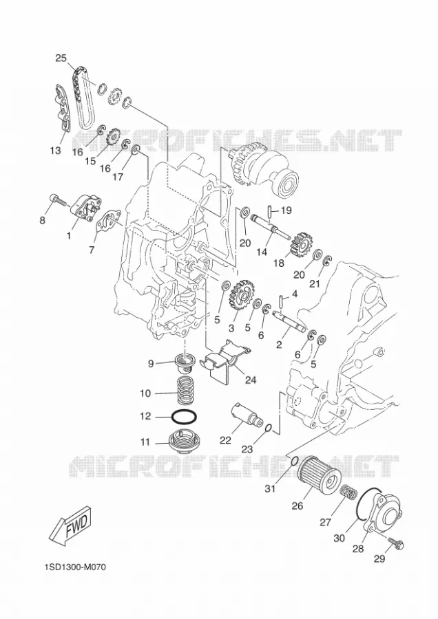 POMPE A HUILE Yamaha SCOOTER 400 2016 EVOLIS  YP400RA