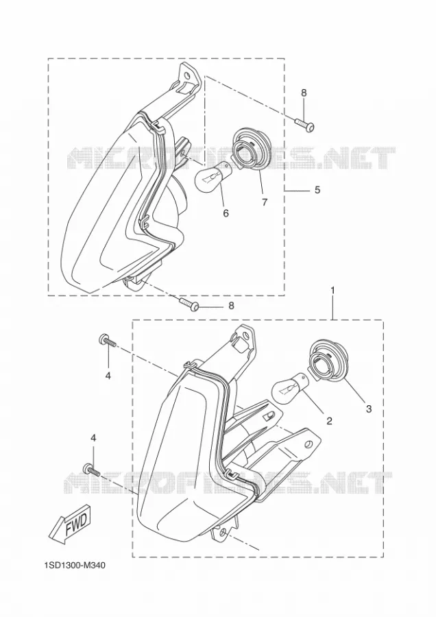 CLIGNOTANT Yamaha SCOOTER 400 2015 EVOLIS  YP400RA