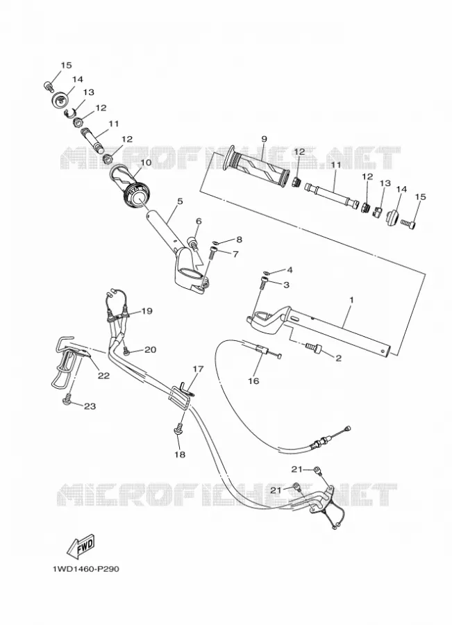 GUIDON ET CABLES Yamaha MOTO 300 2015 R3 ABS  YZF-R3A