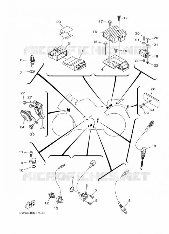 PARTIE ELECTRIQUE 2 Yamaha MOTO 300 2015 R3 ABS  YZF-R3A