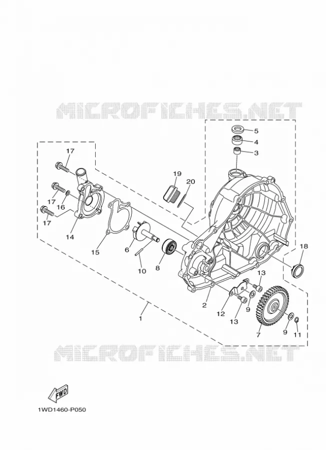 POMPE A EAU / DURITES Yamaha MOTO 300 2015 R3 ABS  YZF-R3A