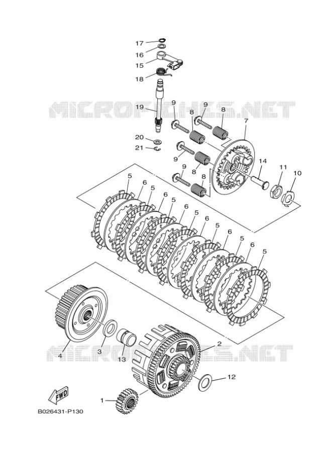EMBRAYAGE DE DEMARREUR Yamaha MOTO 300 2015 R3 ABS  YZF-R3A