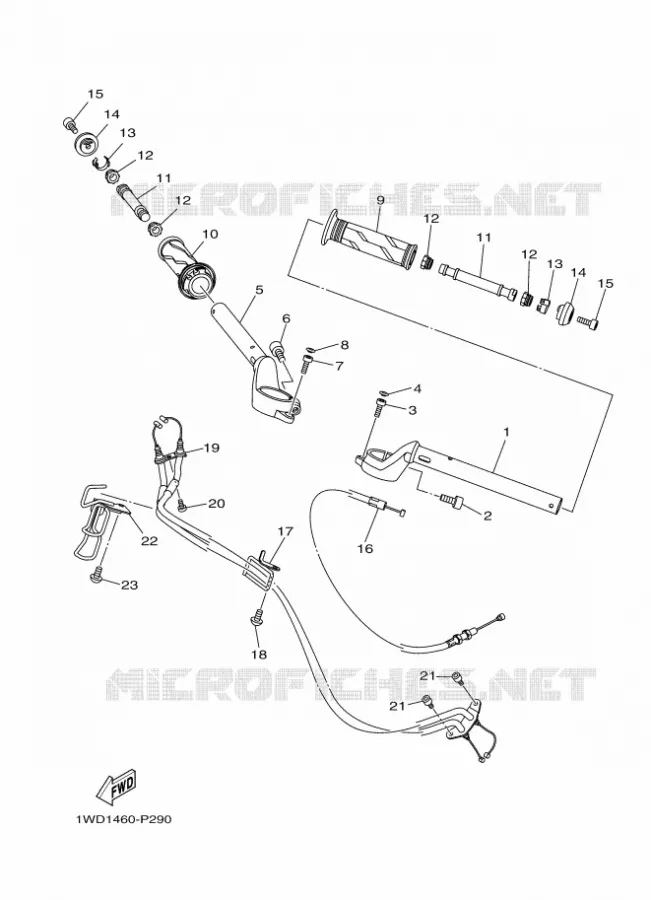 GUIDON ET CABLES Yamaha MOTO 300 2015 R3 ABS  YZF-R3A
