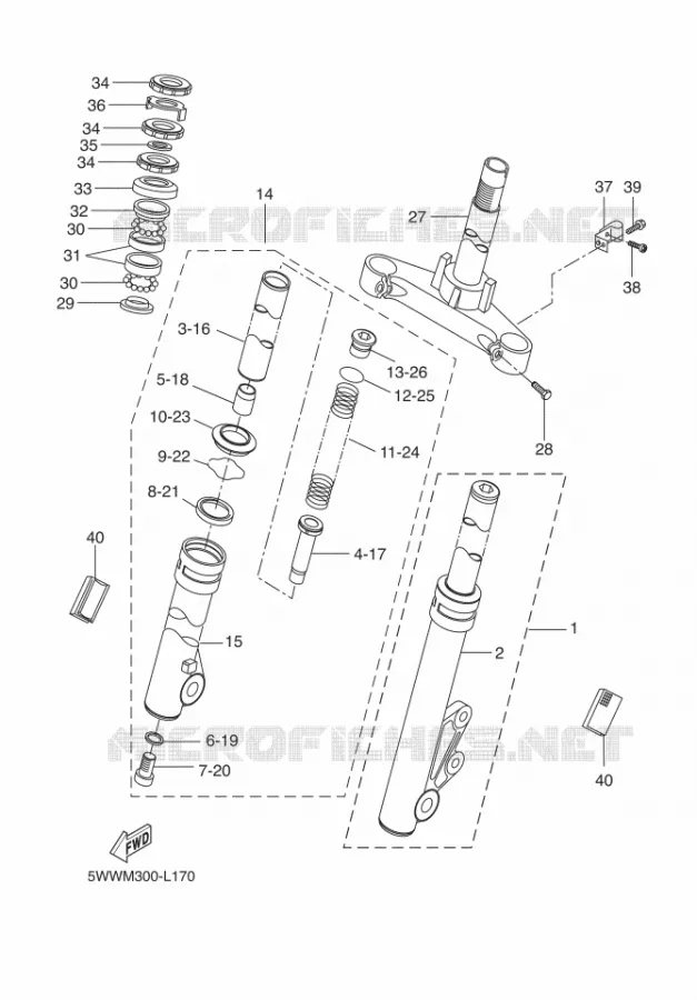 FOURCHE Yamaha SCOOTER 50 2016 BWS  CW50