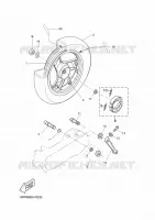 ROUE ARRIERE pour Yamaha BOOSTER 50 NAKED 13