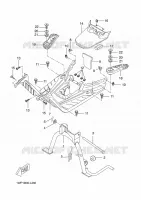 SUPPORT / REPOSE PIEDS pour Yamaha BOOSTER 50 NAKED 13