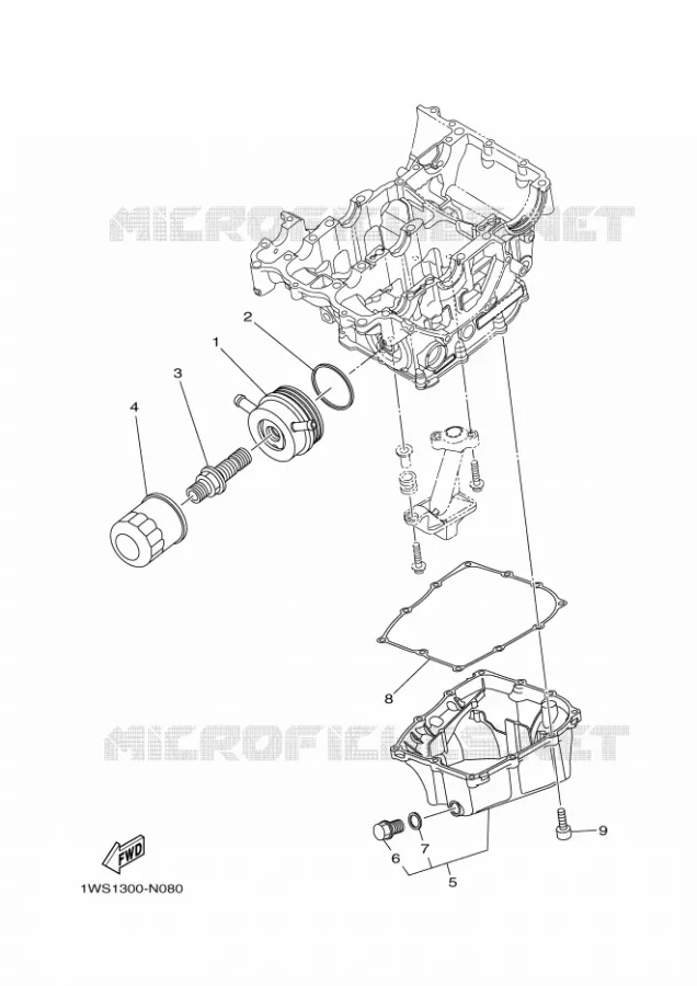 FILTRE A HUILE Yamaha MOTO 700 2014 MT07 ABS  MT07A