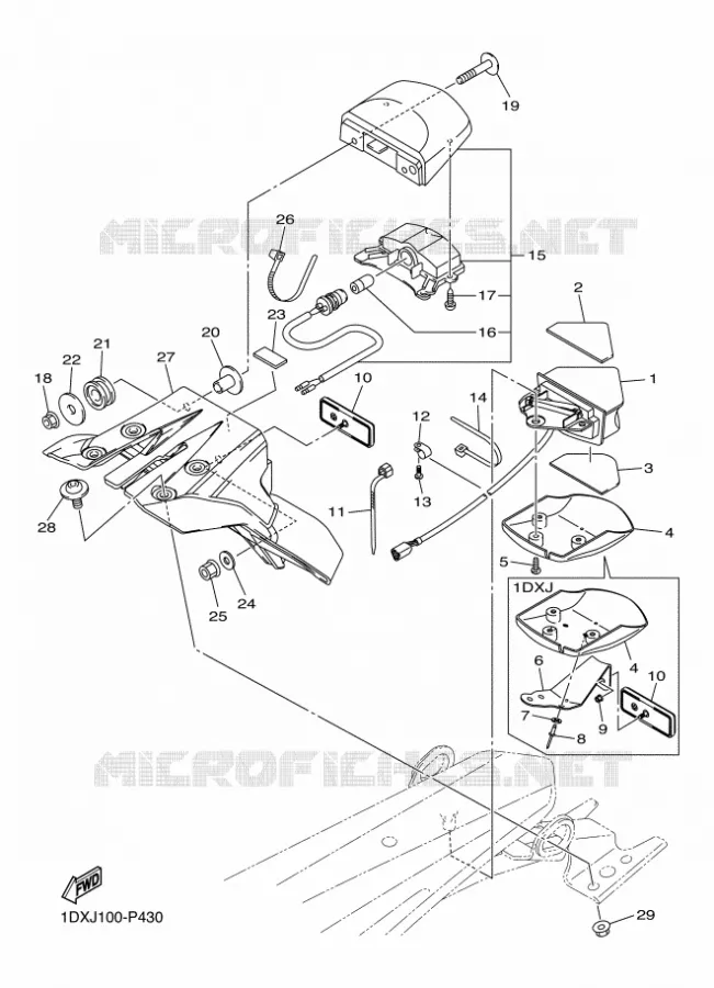 FEU ARRIERE Yamaha MOTO 450 2015 WRF  WR450F