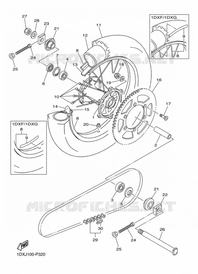 ROUE ARRIERE Yamaha MOTO 450 2015 WRF  WR450F