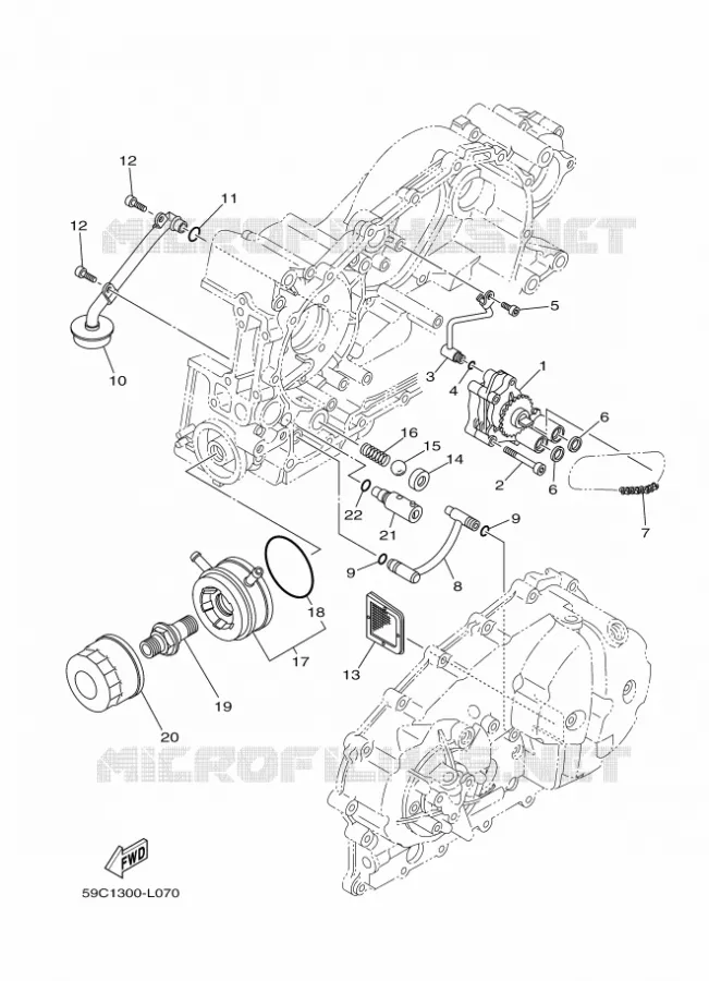 POMPE A HUILE Yamaha SCOOTER 500 2015 TMAX ABS  XP500A
