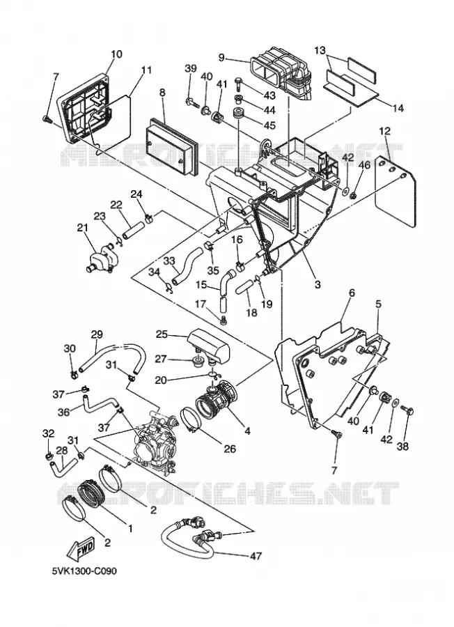 ADMISSION Yamaha MOTO 660 2011 XTR  XT660R
