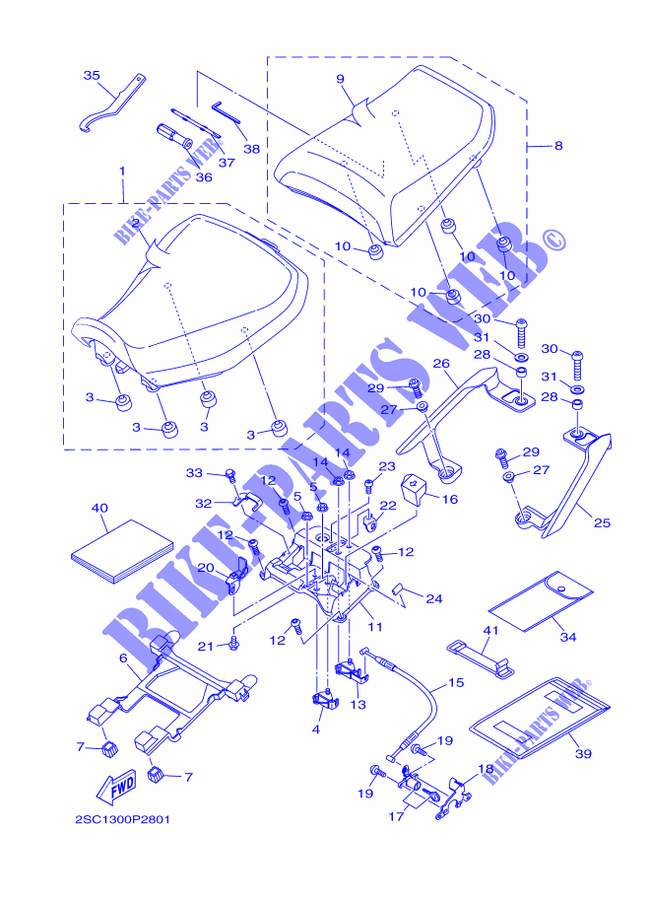 SELLE pour Yamaha MT-09 TRACER ABS de 2015