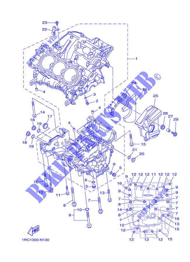CARTER MOTEUR pour Yamaha MT-09 TRACER ABS de 2015