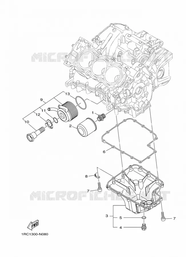 FILTRE A HUILE Yamaha MOTO 900 2015 MT09 TRACER  MT09TRATRACER