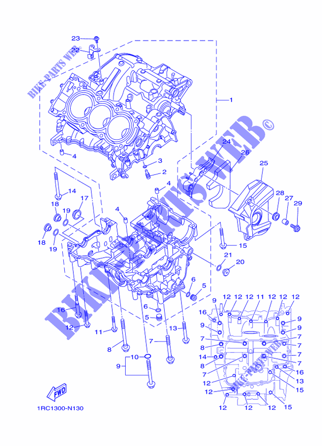 CARTER MOTEUR pour Yamaha MT-09 TRACER ABS de 2015