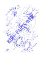ETRIER DE FREIN AVANT pour Yamaha MT-09 TRACER ABS de 2015