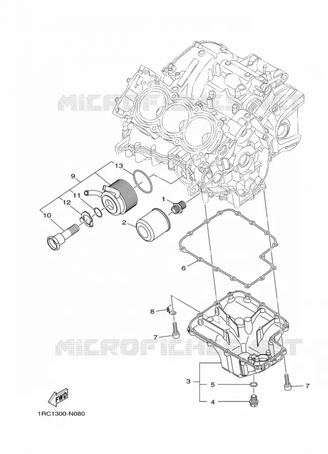 FILTRE A HUILE Yamaha MOTO 900 2015 MT09 TRACER  MT09TRATRACER